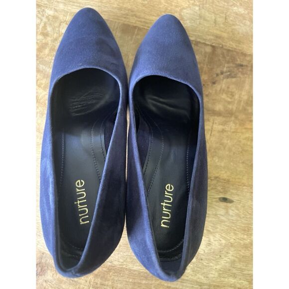 Nurture navy suede block heel pumps 8.5M new, ultra soft & comfy - Picture 6 of 8